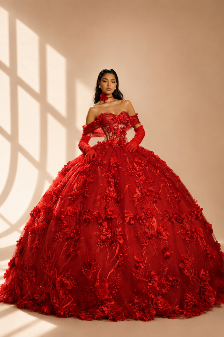 Sparkling quinceañera gown in Hallandale Beach near Miami